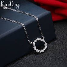 Kindey Boho Silver Color Crystal Circle Necklaces For Women Girls Gifts Statement Charm Necklaces Pendant Collar 2024 - buy cheap