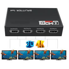 1 в 4 выхода Full HD 4-портовый ретранслятор-усилитель HDMI-совместимый сплиттер v1.4 3d 4k 1080p для HDTV DVD для PS3 Xbox 2024 - купить недорого