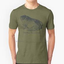 Camiseta de algodão puro sapo, vintage, estilo de corte de madeira, ilustração, sapo anfíbio, biologia, zoologia, natureza científica 2024 - compre barato