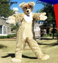 Long-haired Animal Mascot Costume Fox Dog High Quality Fursuit Cosplay Party Christmas Halloween Birthday Party Ad Opening 2024 - buy cheap