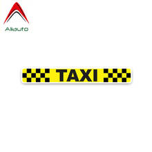 Aliauto Personality Fashion Car Window Sticker Yellow Checkered Taxi Automobile-styling PVC Anti-UV Decals Accessories,20cm*2cm
