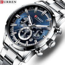 Men’s Watches CURREN Luxury Brand Business Quartz Watch Men Waterproof Chronograph Date Male Clock Gold Blue Relogio Masculino 2024 - buy cheap