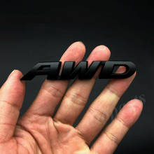 3D Metal Black AWD Car Trunk Rear Side Emblem Badge Decal Sticker V6 4X4 4WD 2024 - buy cheap