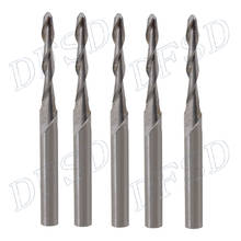 10PCS 1/8" Carbide Spiral Double Flutes Carbide Ball Nose Cutters 32mm CNC Engraving Bits 2024 - buy cheap