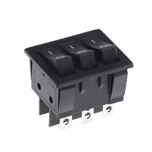 KCD3 34*40 grandes interruptores basculantes negro interruptor de tres vías 9 Pin 2 posiciones multi-cuchillo de un solo tiro 15A 250V 20A 125VAC AC ON-OFF 2024 - compra barato