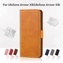 Откидной Чехол для Ulefone Armor X8, деловой чехол, роскошный кожаный чехол с магнитом, чехол-кошелек для Ulefone Armor X8, чехол для телефона 2024 - купить недорого