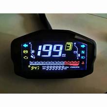 Универсальный Тахометр 14000RMP для мотоциклов, цифровой ЖК-датчики спидометра, одометр, тахометр, измеритель температуры воды в поездке, маслометр 2024 - купить недорого