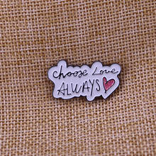 Gorgeous Choose Love Always Pin With a Glitter Heart Equality Love Badge LGBTQ Gay Pride Gift Ideas 2024 - buy cheap