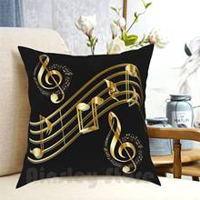 Music : Notes , Scale Pillow Case Printed Home Soft Throw Pillow Piano Bass Musician Clarinet Saxophone Flute Woodwind 2024 - buy cheap