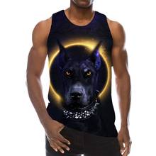 Dog Tank Top For Men 3D Print Animals Sleeveless Pattern Top Graphic Vest 2024 - buy cheap