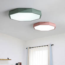 Современный минималистский Nordic полигональные светодиодный потолочный светильник прямые продажи с фабрики спальня гостиная лампы "макарон" 2024 - купить недорого