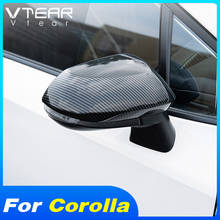 Vtear Rearview Mirror Frame Cover Exterior Anti-scratch Decoration Car Styling Accessories Part For Toyota Corolla Sedan 2021 2024 - buy cheap