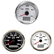 85mm Car Boat Marine Tacho Meter with LCD Hourmeter 3000 4000 7000 RPM Boat Tachometer Gauge with  Red Backlight 2024 - buy cheap