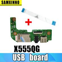 Original with cable For Asus X555 X555L X555LD X555LD_IO X555D X555DG X555QG X555Q USB AUDIO CARD READER BOARD 100% Tested 2024 - buy cheap
