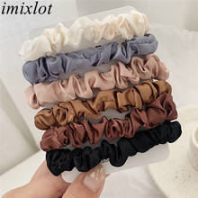 Imixlot 6pcs/set Women Girls Solid Color Elegant Hair Rope Hair Ring Fashion Hair Accessories Ponytail Scrunchie Holder Headwear 2024 - buy cheap