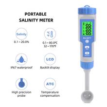Medidor de sal para alimentos, à prova d'água, ip67, medidor de concentração de sal de alta precisão, para alimentos 2024 - compre barato