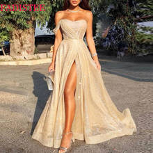 Bling Prom Dresses Formal Evening Party Gowns Vestido De Festa Robe De Soiree платье вечернее платье платье Side Slit 2021 2024 - buy cheap