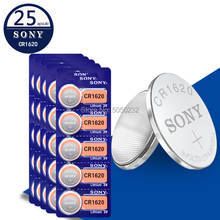 Sony cr1620 25pcs 3v button cell coin lithium batteries for watch car toy ECR1620 LM1620 DL1620 5009LC KCR1620 BR1620 2024 - buy cheap