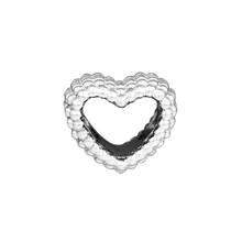 Vintage Beaded Heart Beads for Jewelry Making Love Heart Design Charm Beads for Silver 925 Original Bracelets Women Jewelry 2024 - buy cheap