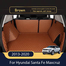 The Trunk Cargo Leather Liner Car Trunk Mat Cargo Compartment Floor Carpet Mud For Hyundai Santa Fe Maxcruz 2013-2020 2024 - buy cheap