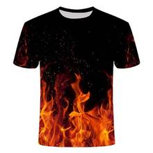 Camiseta con estampado 3d para hombre, ropa informal, de manga corta, azul, rojo, llamativo, color negro, novedad de Verano de 2020 2024 - compra barato