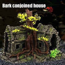 Exquisite Resin Imitation Wooden Root House Ruins Aquarium Ornament Fish Tank Decoration Accessories-37 2024 - buy cheap