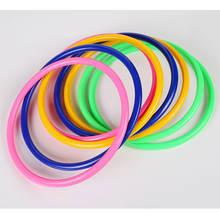 10 Pcs Colorful Hoopla Ring Toss Cast Circle Sets Educational Toy Fashion Puzzle Game for Kids 2024 - buy cheap