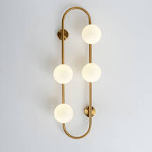Nordic quarto lâmpada de parede cabeceira moderna ferro forjado bola vidro criativo luminária parede sala estar corredor da escada arandela 2024 - compre barato