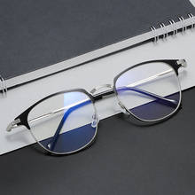 2021 unissex luz azul óculos de bloqueio para a mulher armação de metal anti azul ray eyewear masculino computador jogos óculos proteção uv 2024 - compre barato