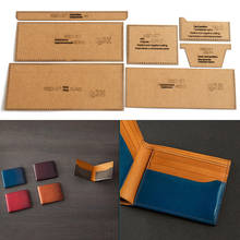 1Set DIY Kraft Paper Template New Practical Men's Short Wallet Wallet Leather Craft Pattern DIY Stencil Sewing Pattern 11*9.5cm 2024 - buy cheap