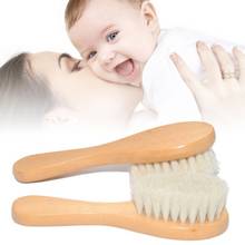 2 Pcs/set Hair Brush New Baby Care Natural Wool Wooden Brush Comb Brush Kids Hairbrush Newborn Infant Comb Head Massager 2024 - buy cheap