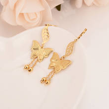 Big Gold Filled Women's Drop Dangle Earring Charms Jewelry butterfly  Earrings brincos Vintage wedding bridal gifts for girls 2024 - buy cheap