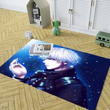 Tapete japonês de anime tokyo ghoul, tapete antiderrapante para porta de chão do quarto, sala de estar, do ken kaneki 2024 - compre barato