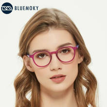 Bluemoky óculos de leitura unissex, óculos de leitura retrô anti raios azuis, para hipermetropia presbiopia, armação de óculos para leitura feminina com dioptria 2024 - compre barato