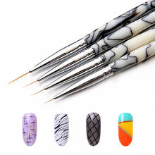 4 шт./набор УФ-гель-лайнер для рисования, кисть для ногтей, акриловая ручка, разные размеры, Мраморная ручка, инструменты для дизайна ногтей DIY 2024 - купить недорого