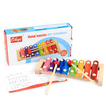 Игрушечный музыкальный инструмент, обучающая ручная модель ксилофона, деревянные игрушки для детей, игрушка для детского сада, музыкальные подарки 2024 - купить недорого