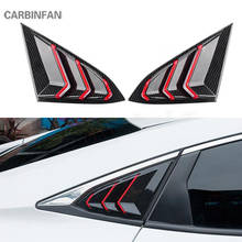 Cubierta triangular de fibra de carbono para ventana trasera de coche, pegatina de marco para Honda Civic 10, años 2016 a 2019, 2 uds. 2024 - compra barato