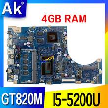 Placa-mãe tp300ldb para asus tp300ld tp300lj tp300l portátil 100% testado I5-5200U cpu gt820m 2 gb vram 4 gb ram 2024 - compre barato