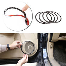 4pcs Car Carbon Fiber Door Audio Speaker Ring Cover Sticker Trim For Honda CRV 2007 2008 2009 2010 2011 2024 - buy cheap