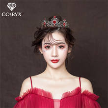CC Tiaras And Crowns Hiarbands Vintage Baroque Style Wedding Hair Accessories For Bride Queen Fine Jewelry Gift Red Stone HG1200 2024 - buy cheap