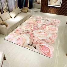 Rose Carpet 3D Mat For Living Room Flower Rug Bathroom Anti-slip Absorb Mat Kitchen Rug Home Decor Doormat Custom Carpet Big 2024 - buy cheap