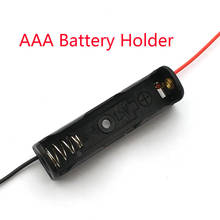Зажим для мобильного аккумулятора AAA, держатель с одним слотом, с проводными выводами, для самостоятельного хранения аккумуляторов AAA 2024 - купить недорого