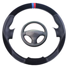 De cuero de gamuza de protector para volante de coche para Peugeot 206, 1998-2005, 206 SW 2003-2005/206/de envoltura para volante trenza 2024 - compra barato
