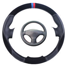 Suede Leather Car Steering Wheel Cover For Peugeot 206 1998-2005 206 SW 2003-2005 206/Custom Steering Wrap braid 2024 - buy cheap