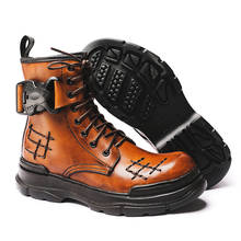 Botas cálidas para motocicleta para hombre, zapatos estilo Punk, ejército, Vintage, invierno, X #20/10D50, 2020 2024 - compra barato