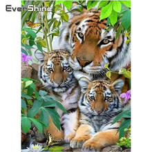 Evershine Diamond Embroidery Cartoon Tiger 5d Diamond Painting Full Square Cross Stitch Animals Diamond Mosaic Full Beadwork 2024 - buy cheap