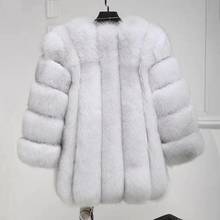 Autumn Winter Women Casual Loose Jacket With Fur Trim Hood Plus Size Short Faux Fur Jacket Furry Soft Overcoat 2024 - buy cheap