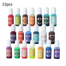 15 Pcs/set Crystal Epoxy Dye Color Essence Glue Paste Stain DIY Crafts Second Generation UV Resin High Concentration Colorant 2024 - buy cheap