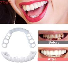 2Pcs Perfect Fit Teeth Whitening Fake Tooth Cover Snap On Silicone Smile Veneers Teeth Upper Beauty Tool Cosmetic Teeth 2024 - buy cheap