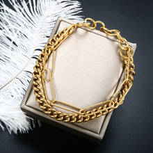 Zmfashion correntes multicamadas ouro pulseira de aço inoxidável para homens simples estilo pulseira festa aniversário jóias presentes 2024 - compre barato